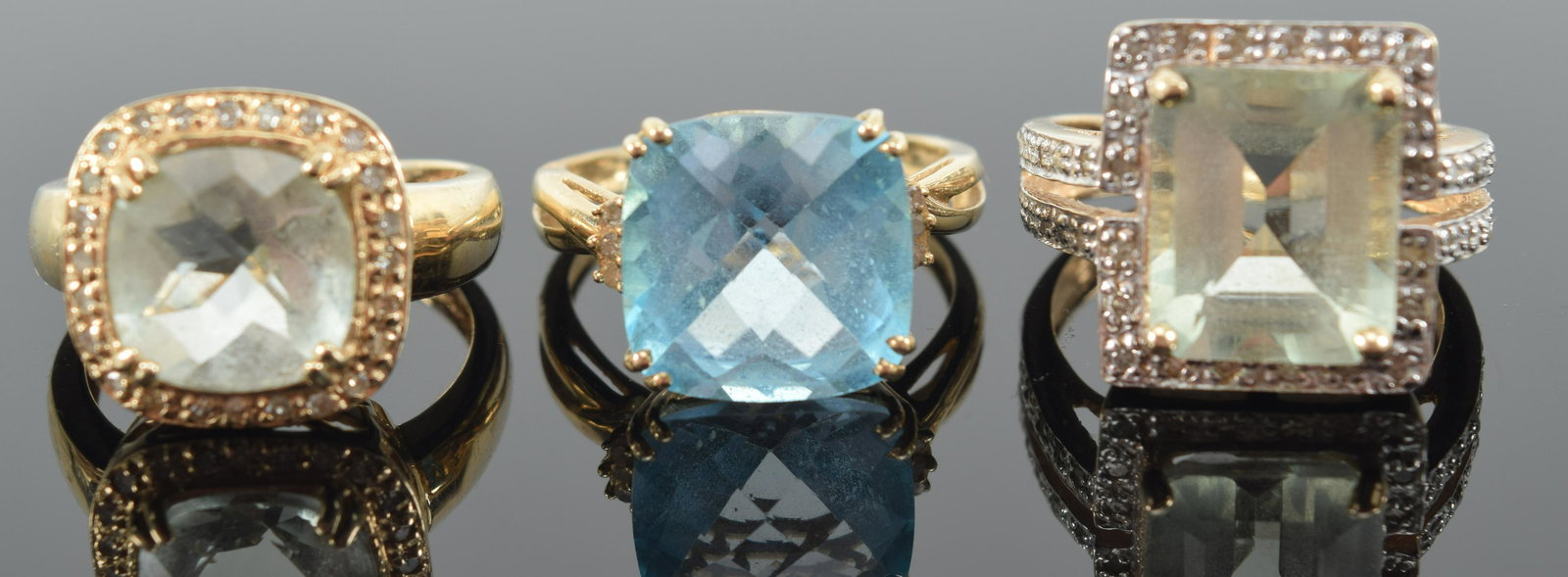 3 gold rings. Each marked 10K. (1 of 10)