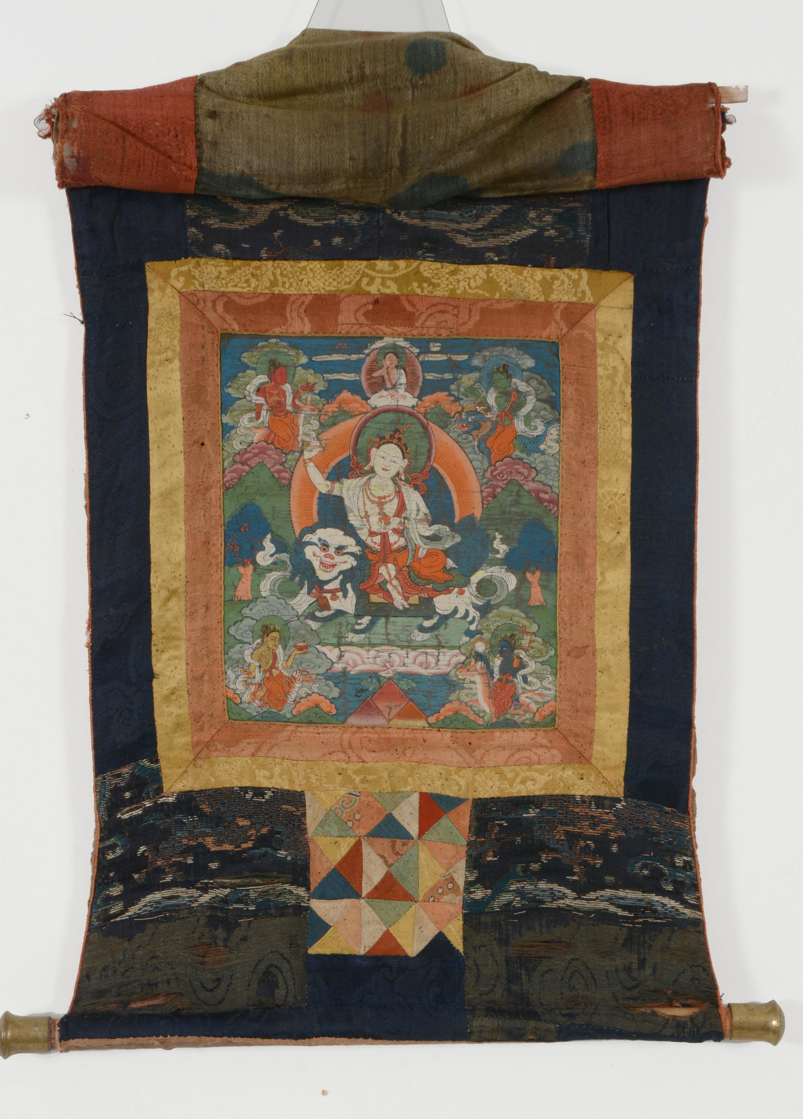 Buddhist icon. Bhutan. 18th/19th century. Thangka of Manjushri. Image size: 9 x 7.5in. (1 of 8)
