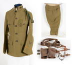 Rare WWI I'D 1918 Medical Corps Tunic, Pants, Sam Brown Belting, and Spats. I'D and dated June 28th