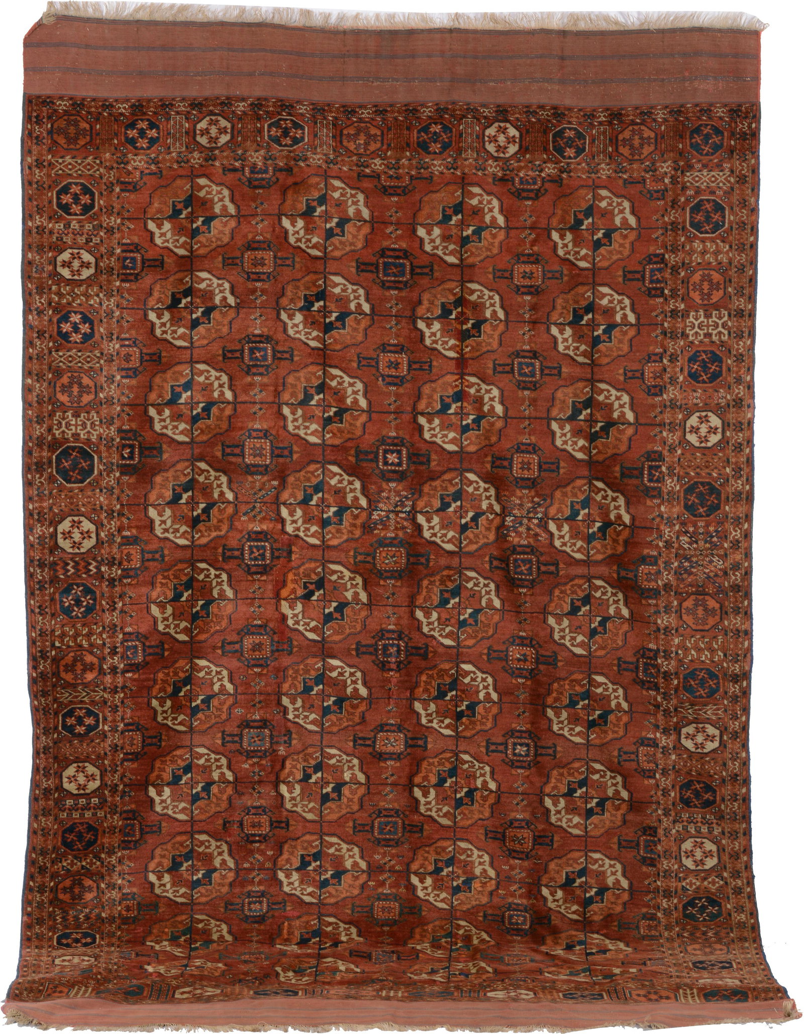 Tekke Main Carpet, Turkestan, ca. 1875 11 ft. 10 in. x 6 ft. 3 in. Provenance: The George Gilmore (1 of 4)