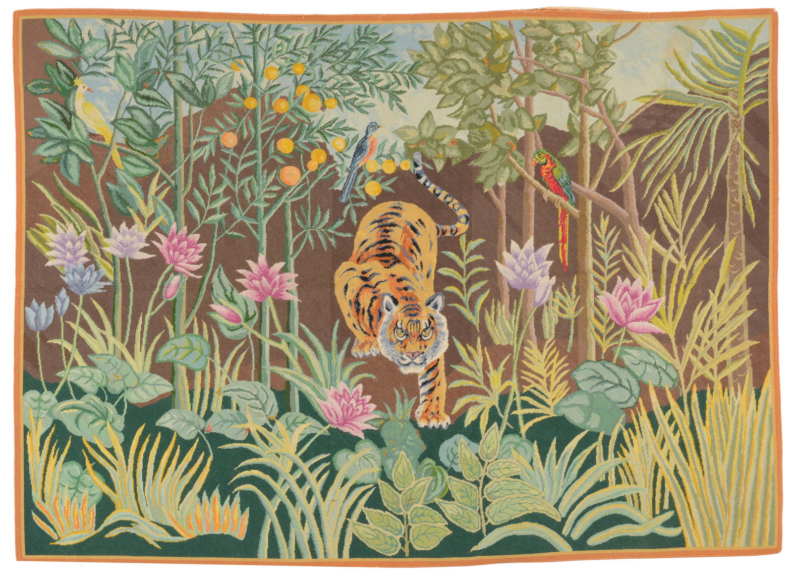 French Needlepoint Rug, ca. 1930 7 ft. 2 in. x 5 ft. 1 in. (1 of 5)