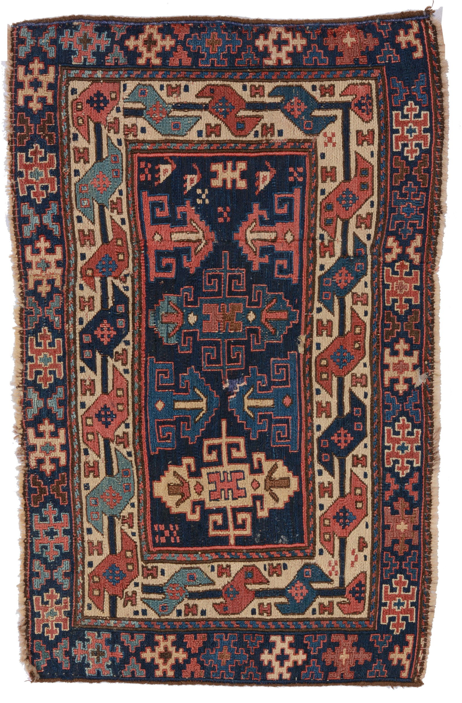 Soumac Panel, Caucasus, ca. 1900, reduced in length. 2 ft. x 1 ft. 2 in. (1 of 5)