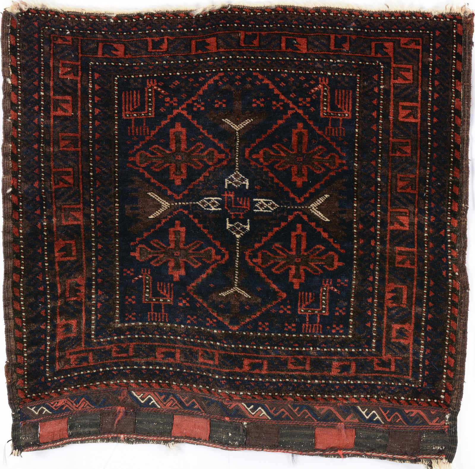 Belouch Bag Face, Afghanistan, ca. 1900  2 ft. 2 in. x 2 ft. 4 in. Provenance: The George Gilmore (1 of 3)
