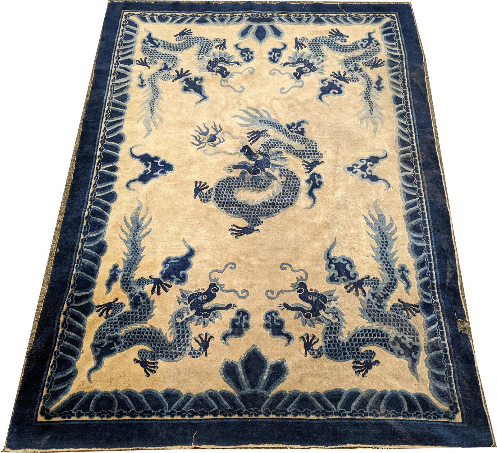 Chinese wool rug. (1 of 5)
