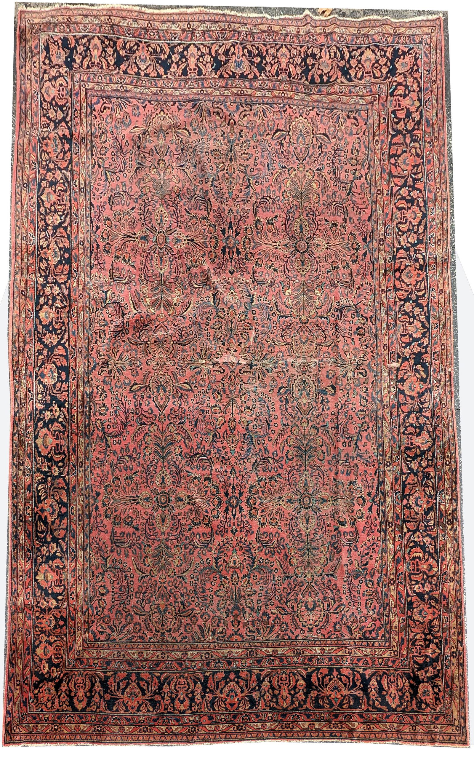 Large Sarouk room-size wool oriental carpet. 164 x 122in. (1 of 6)