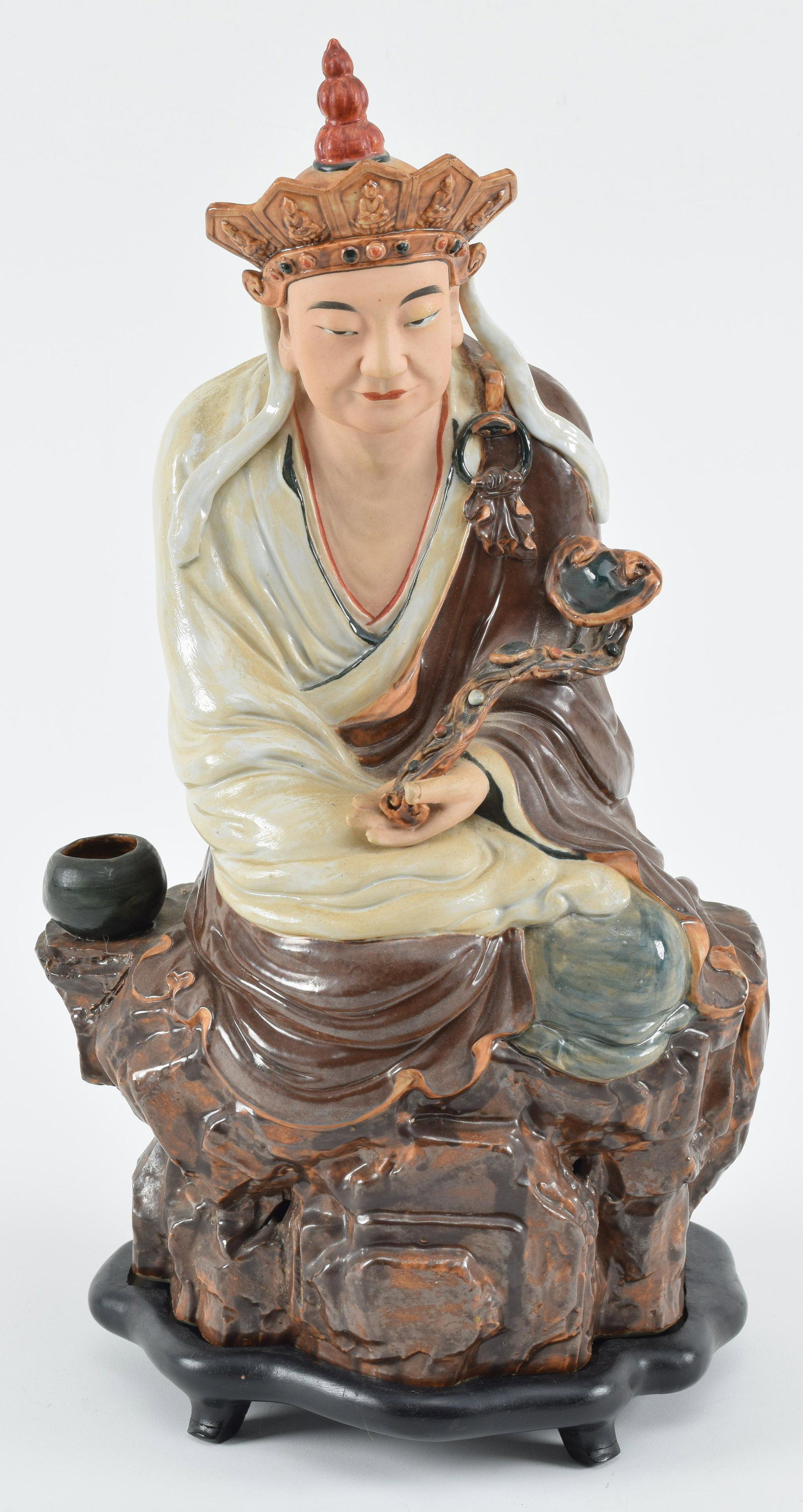 Porcelain figure of a lama. China. Early 20th century. Fitted stand. 16.5in. Mark on base. (1 of 9)