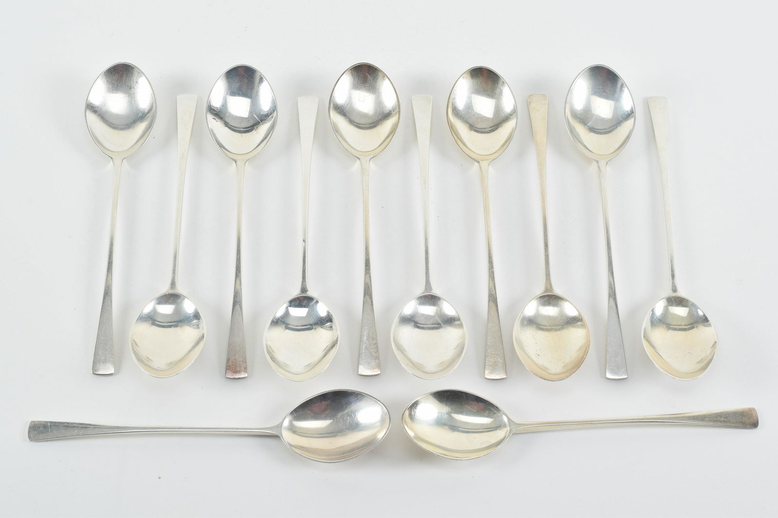 Jens Quistgaard for Dansk "Tjorn" 72 piece Danish sterling silver flatware set. Includes: 12 spoons (1 of 12)