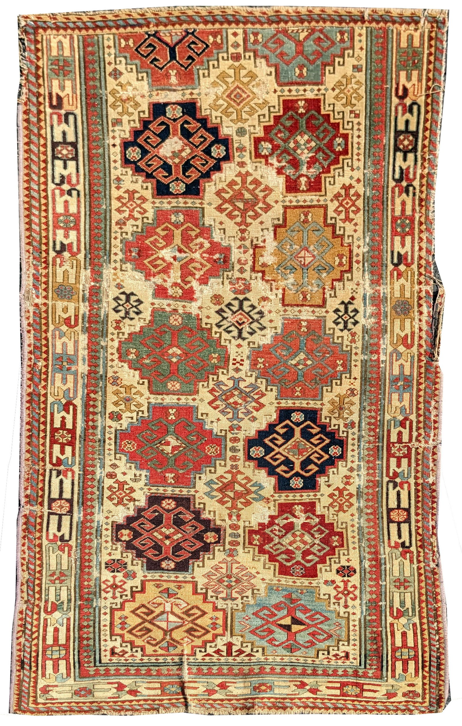 Moghan rug. Caucasus. Ca. 1850. Approximately 70.5 x 40in. (1 of 4)