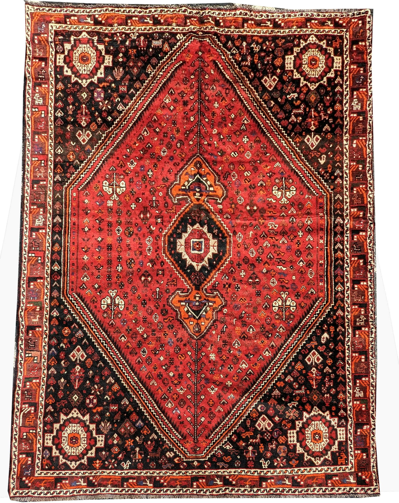 Qashqai wool area rug. 6' 11" x 10'. (1 of 4)