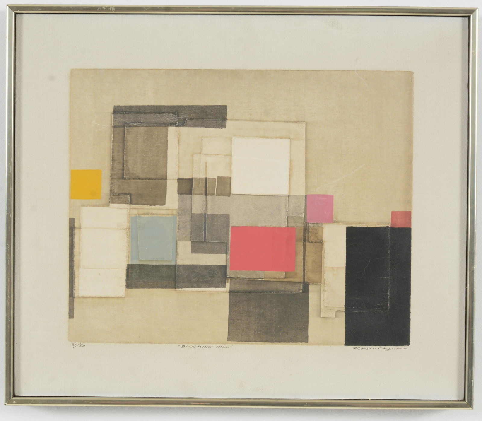 Norio Azuma. (Japanese 1928-2004) "Blooming Hill" 31/50. Signed lower right. Associated American (1 of 8)