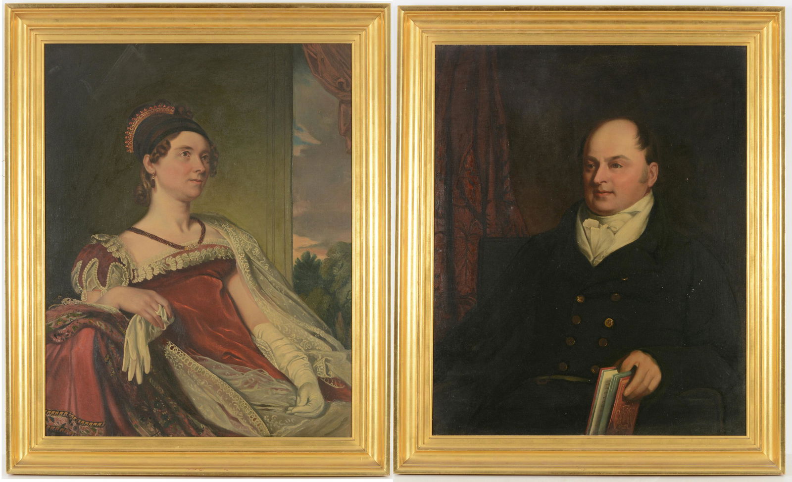 John Quincy Adams and Louisa Catherine Johnson Adams. After Charles Robert Leslie. The pair of (1 of 20)