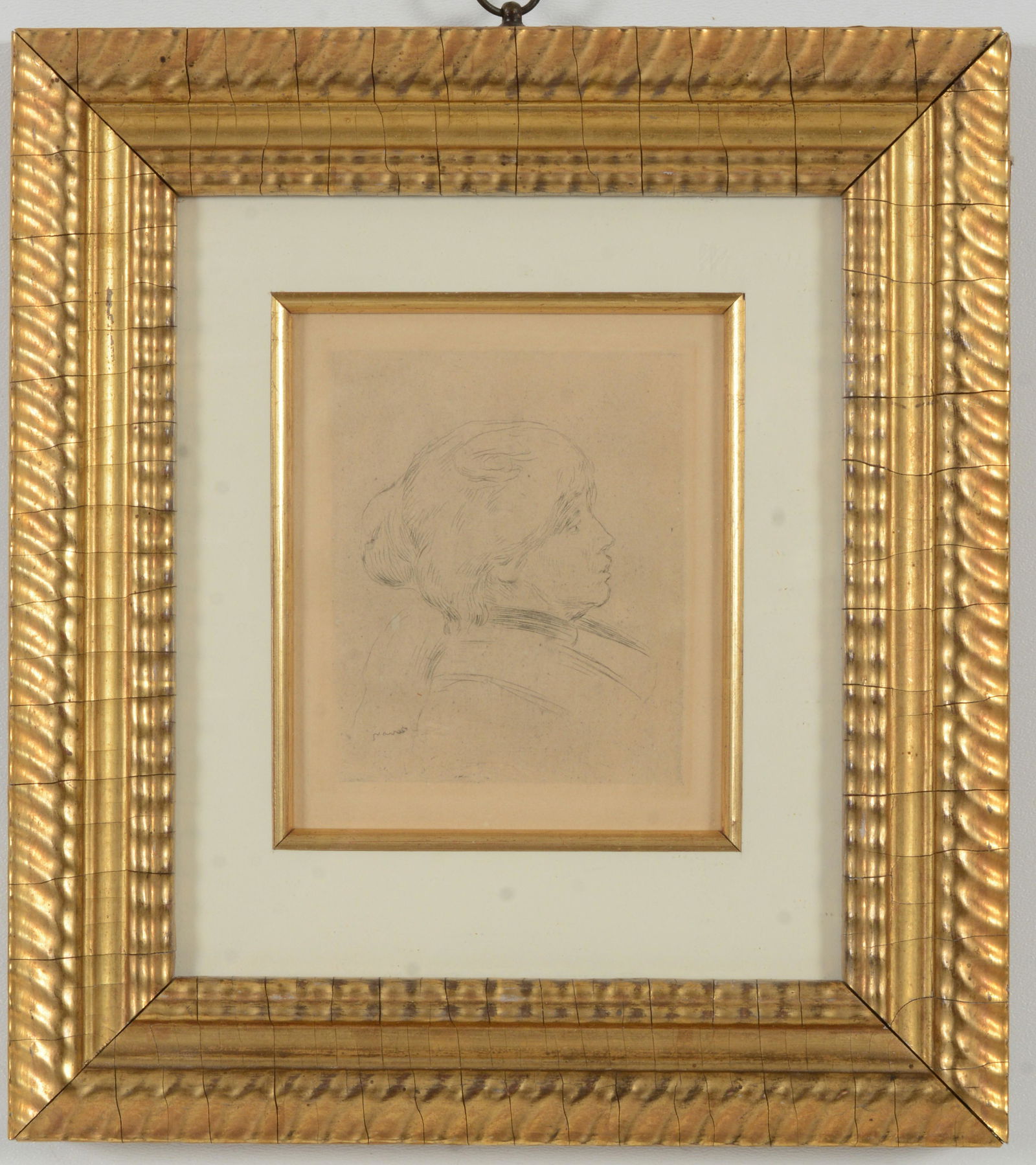 Pierre-Auguste Renoir (French, 1841-1919). "Berthe Morisot" /1892. Signed in plate. Stella 4/later (1 of 5)