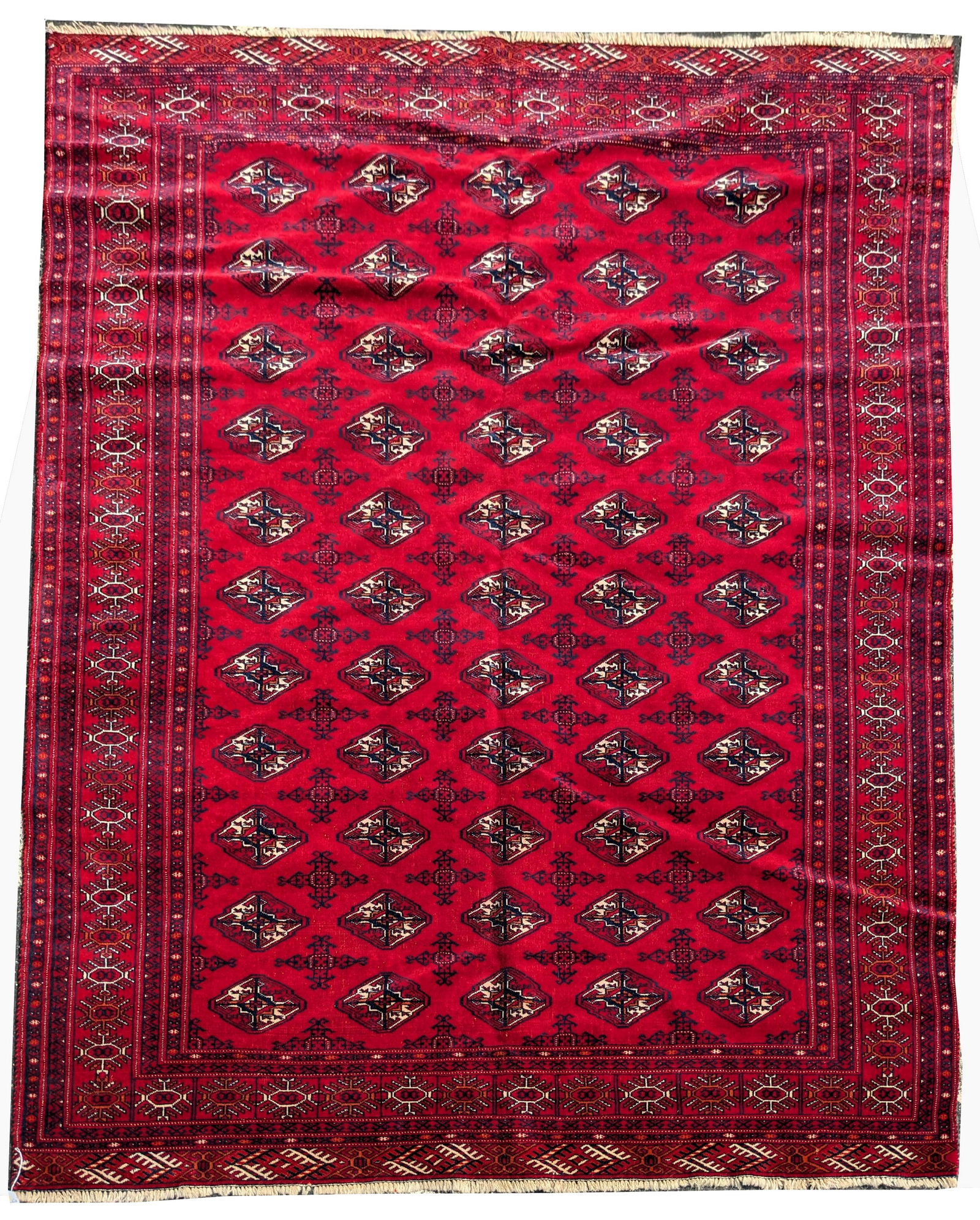 Tekke Bokhara area rug. 6' 8" x 8' 5". (1 of 3)