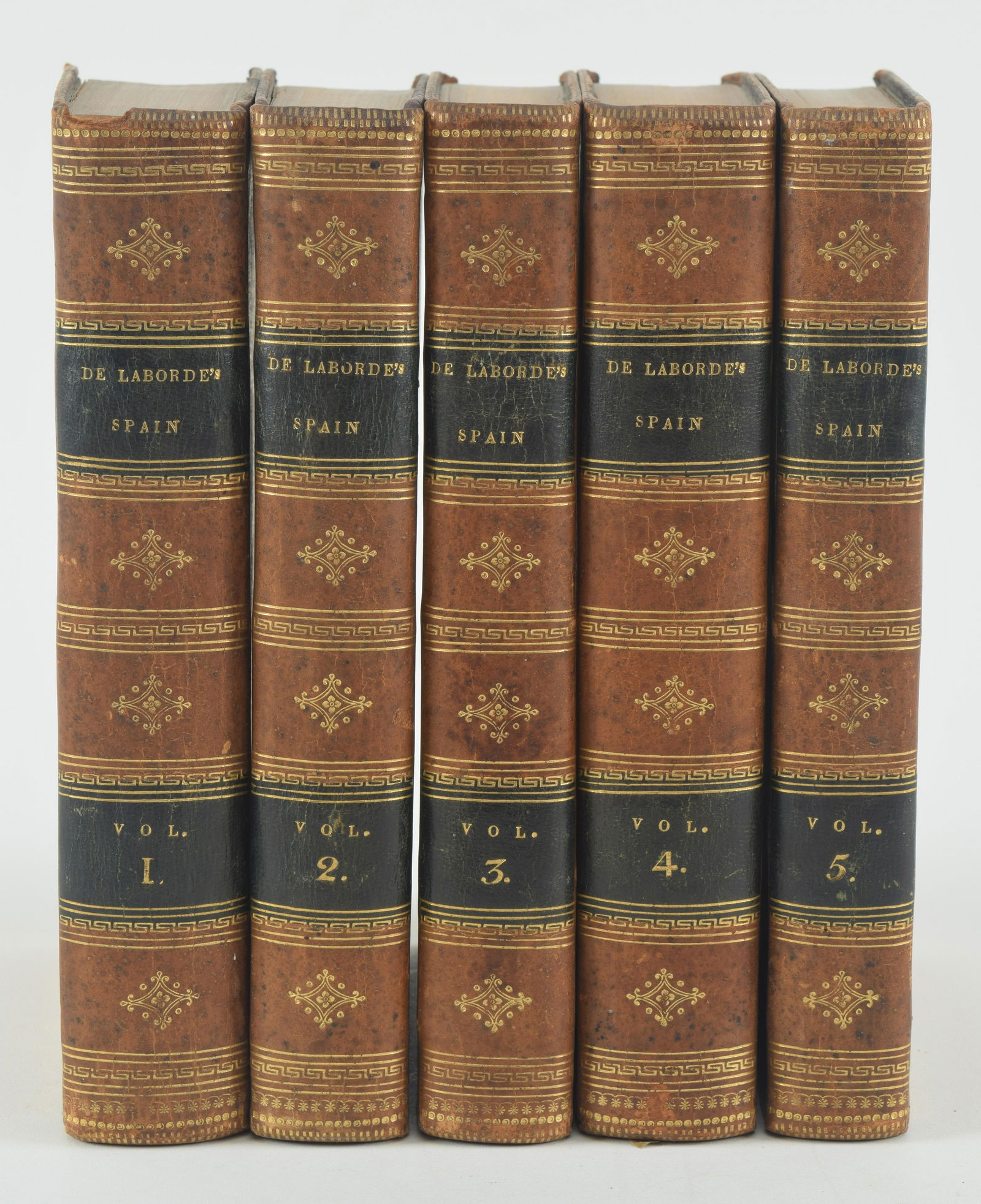 Alexander de Laborde. A View of Spain, 5 vol set. London: Longman, Hurst..., 1809. Numerous fold out (1 of 10)