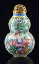 Imperial workshop enamel snuff bottle. Chien Lung mark (1735-1796) and of the period. Double gourd