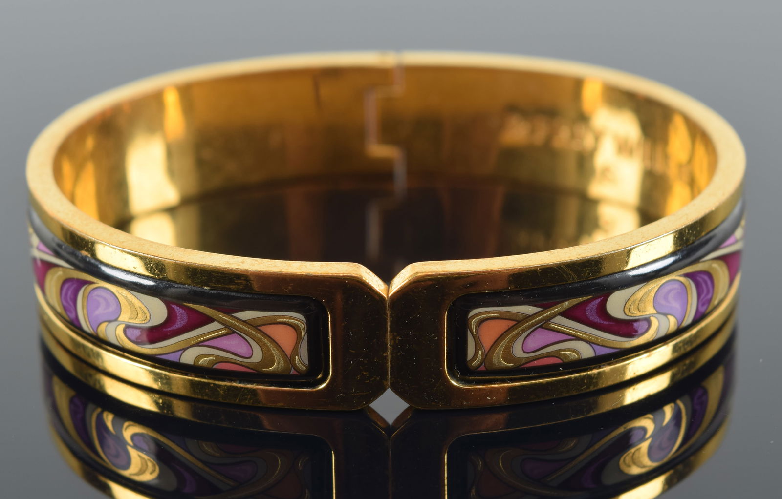 Freywille Alphonse Mucha Sarah Bernhardt Contessa clasp bracelet. Art Nouveau style enamel (1 of 6)