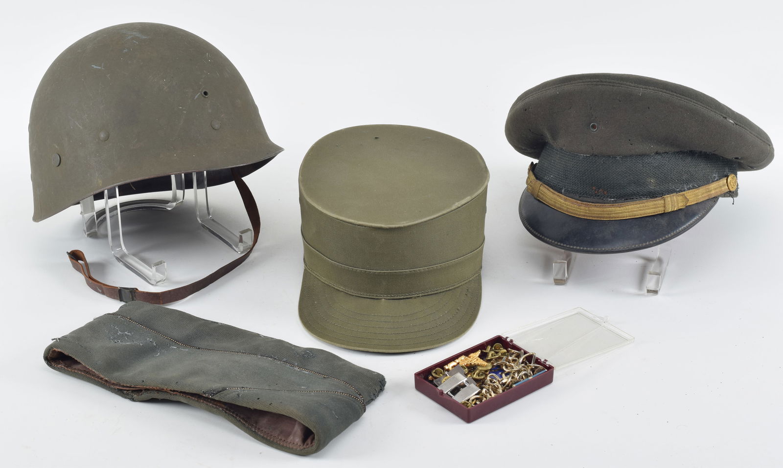 Military Grouping of Items. This lot contains various WWII and Korean War era items. Included is a (1 of 12)