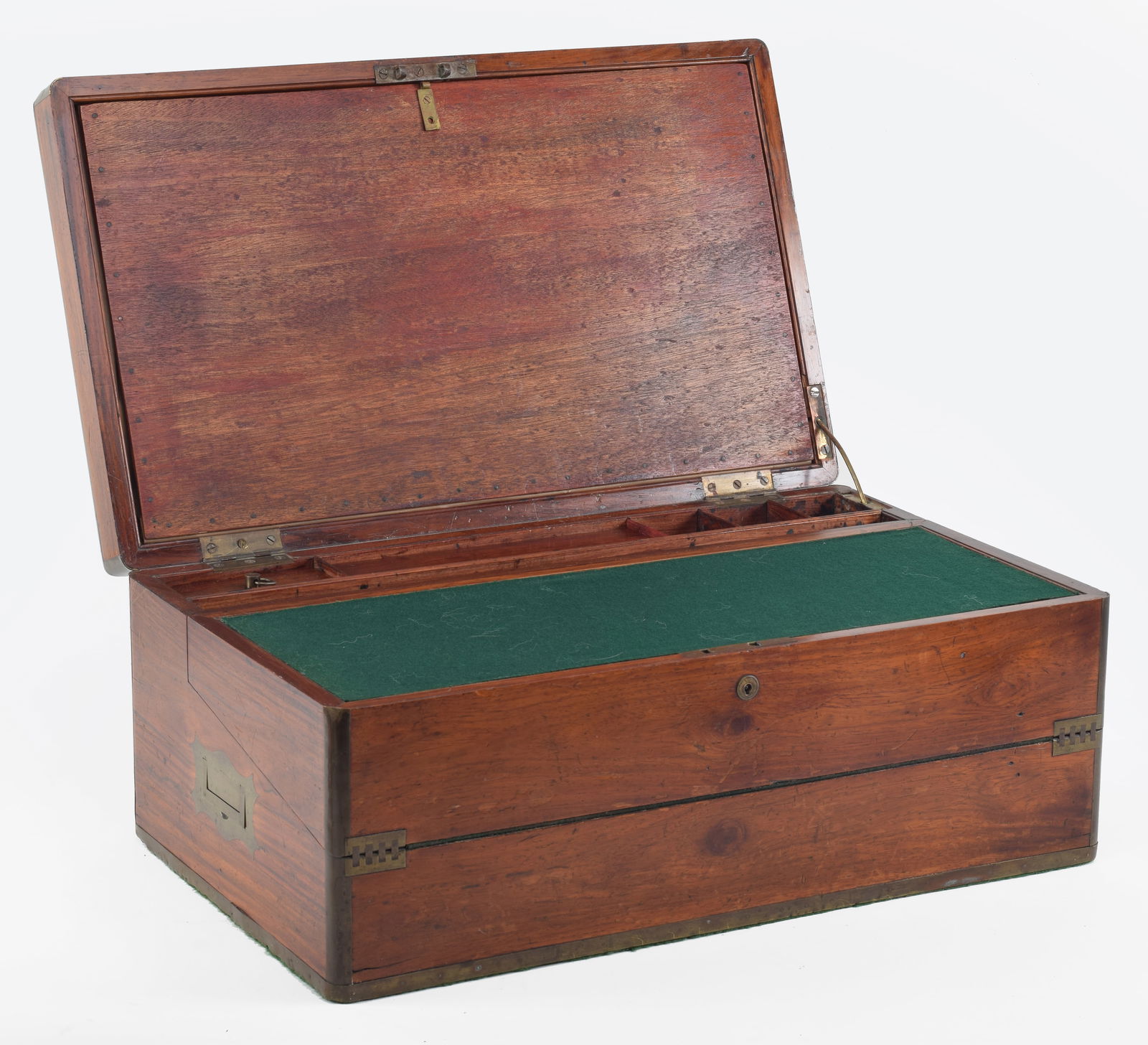 Brass bound rosewood lap desks, mid-19th Century. The fitted interior with writing surface and (1 of 10)