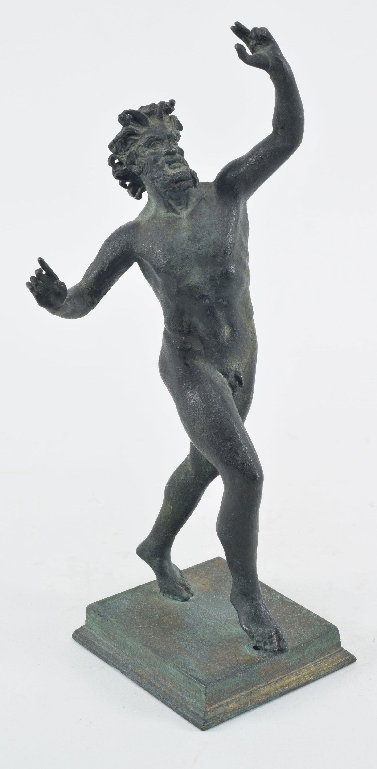 Italian Grand Tour patinated bronze sculpture of The Dancing Satyr or Faun from Pompeii, late 19th (1 of 8)