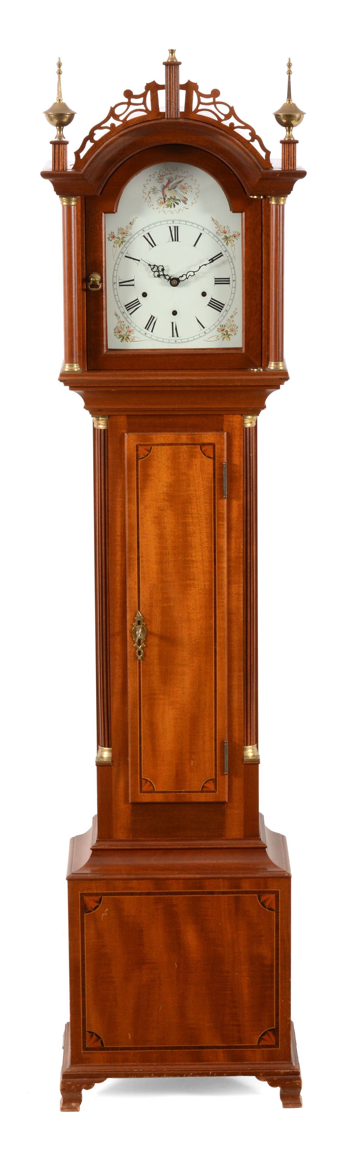 Elmer O. Stennes dwarf case clock with musical movement, circa 1960. Chippendale style case with (1 of 6)