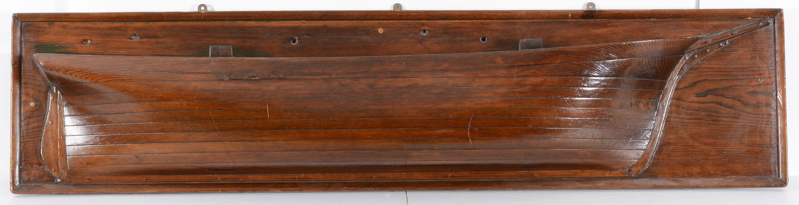 Builders half-hull bark model, mounted and dated 1860. Reverse with ink inscription of ship's name, (1 of 6)