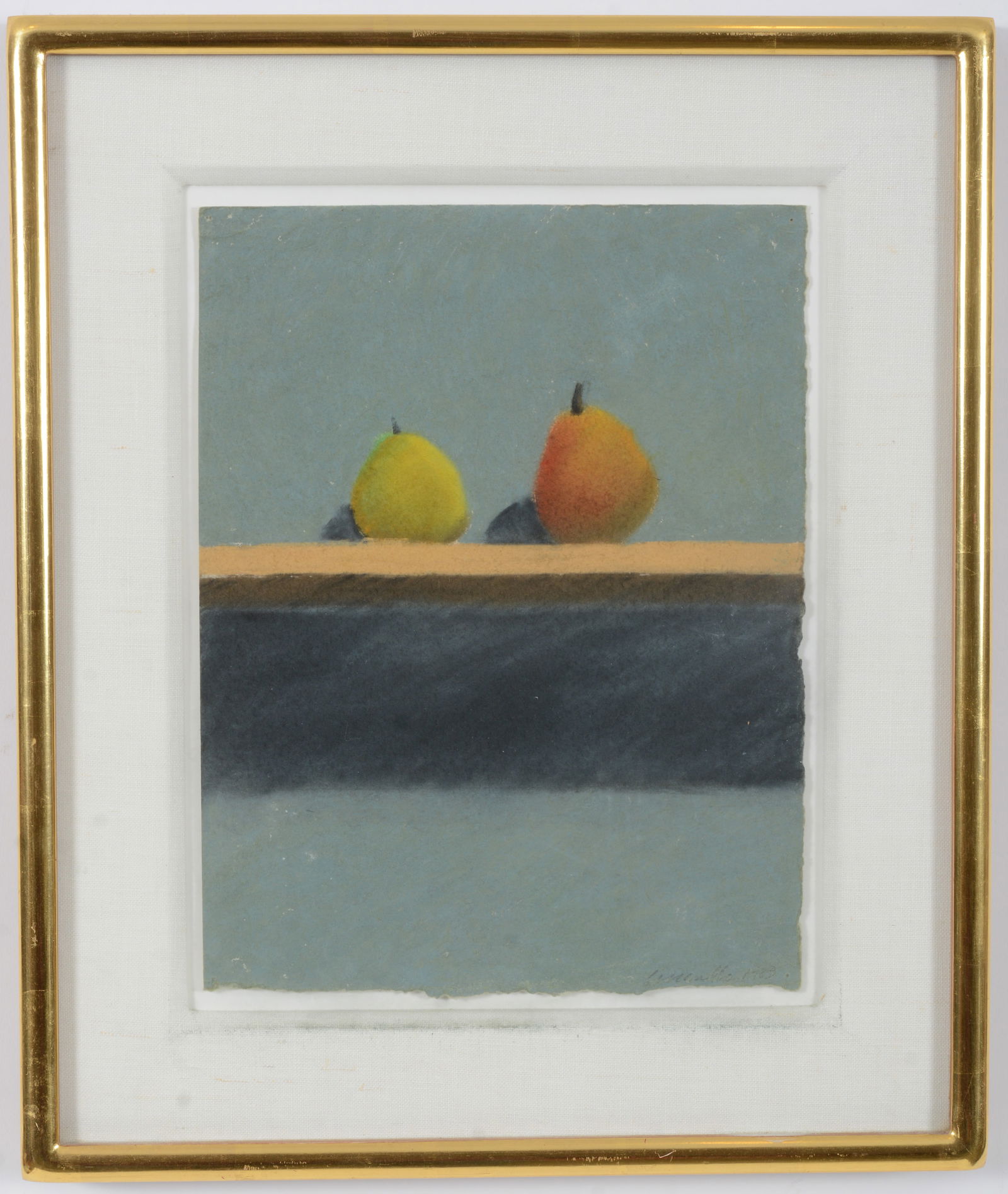 William Ciccariello. Massachusetts. 1983. Pastel still life. Framed under glass. Signed and dated (1 of 7)