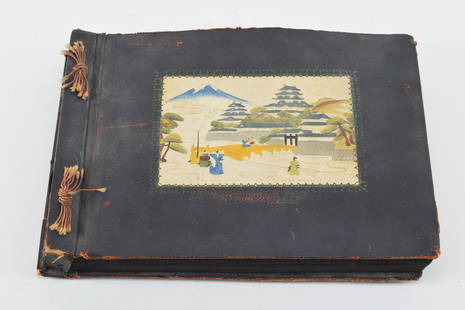 Early 20th century important photo album containing labeled snapshot photographs and real photo: Early 20th century important photo album containing labeled snapshot photographs and real photo postcards of travels in Asia - including China, Philippines, Japan, etc. Photos include Chinese Emperor