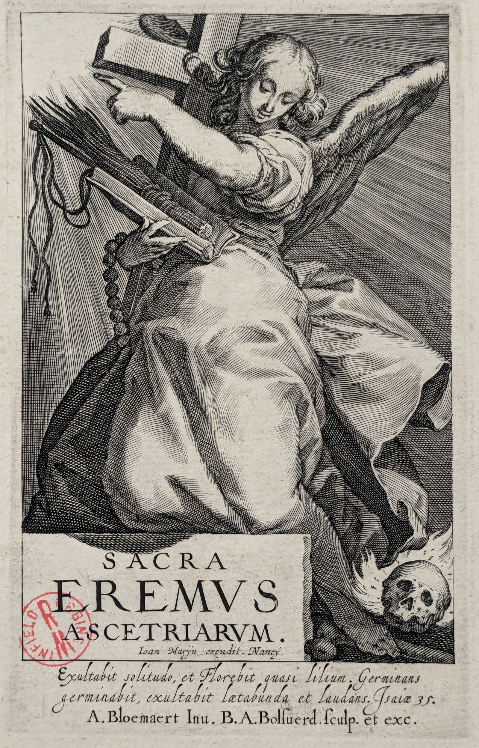 Sacra Eremus Ascetriarum. 55 engraved plates after Abraham Bloemaert by Boetius Adams Bolswert (1 of 8)