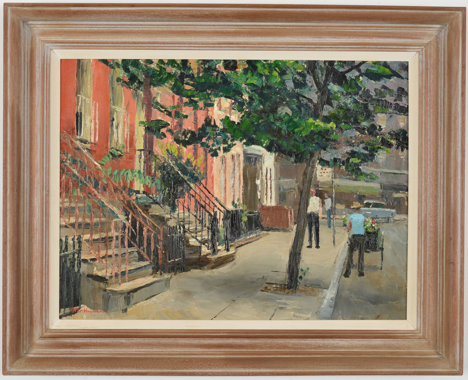Peter Hayward, New York/Hawaii 20th Century. Titled on stretcher "West 12th Street / Purchased (1 of 8)