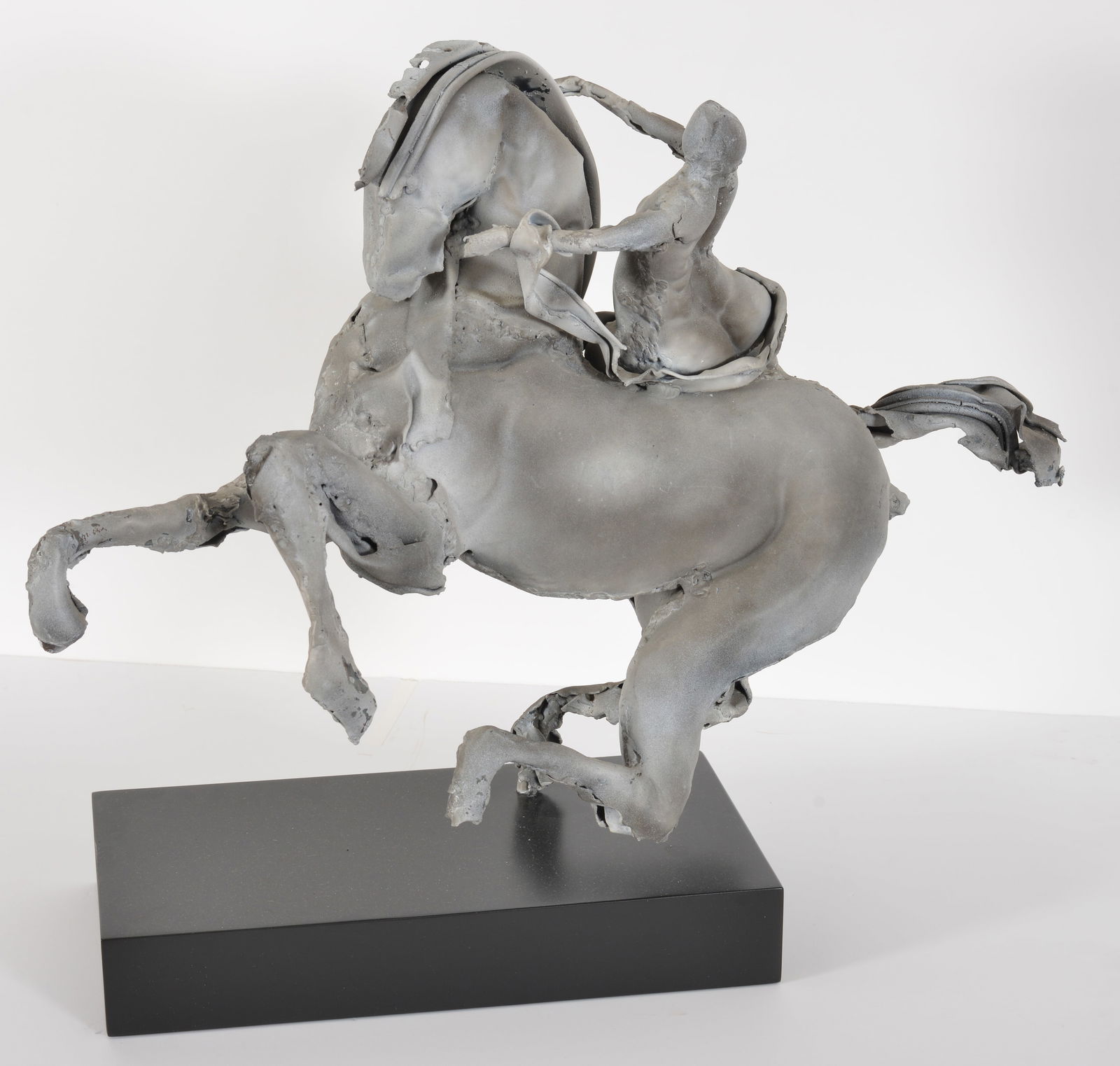 Judith Brown, American 20th Century. "Equestrian". Steel sculpture of horse and rider. 20 x 17 x 5": Judith Brown, American 20th Century. "Equestrian". Steel sculpture of horse and rider. 20 x 17 x 5"