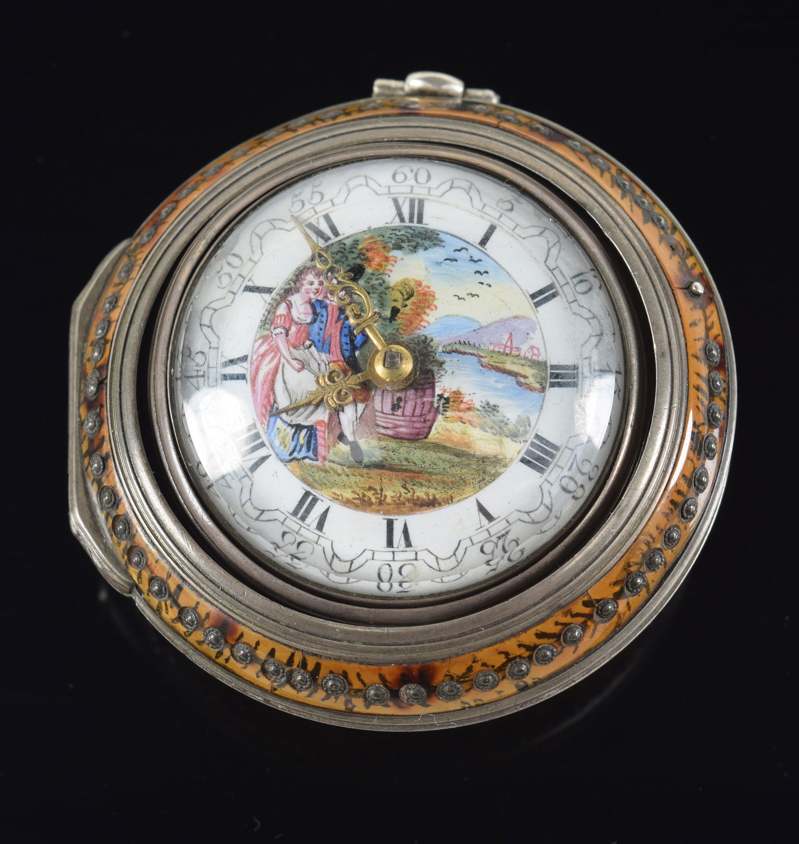 18th century antique Seamire London Georgian silver case pocket watch. Triple cases with watch and (1 of 10)