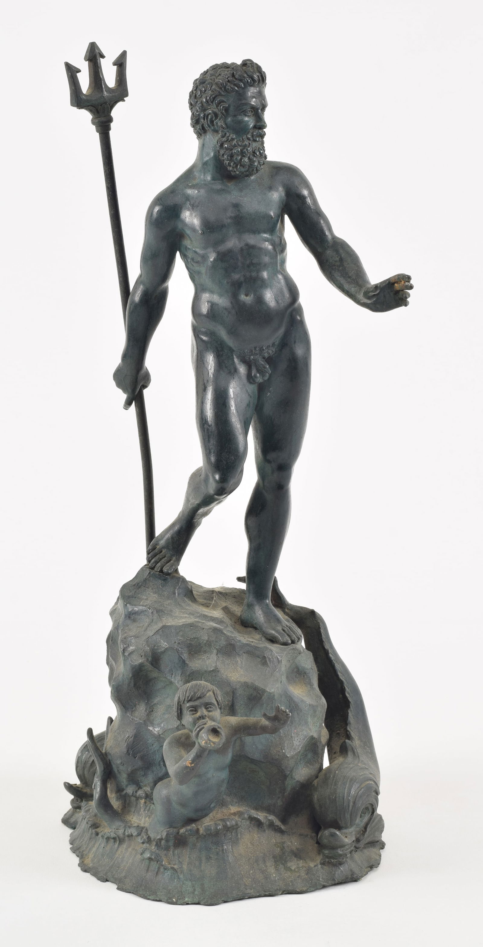 19th century Italian Grand Tour bronze sculpture of Neptune, modelled after the Fountain of Neptune (1 of 7)