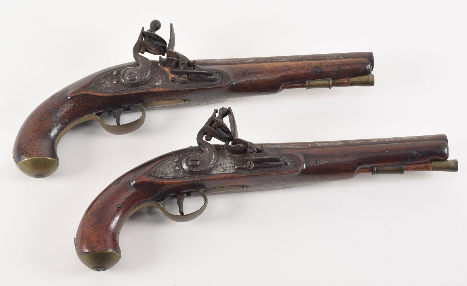 Pair of matched flintlock pistols Ketland, Walters & Co. Check name (1 of 13)
