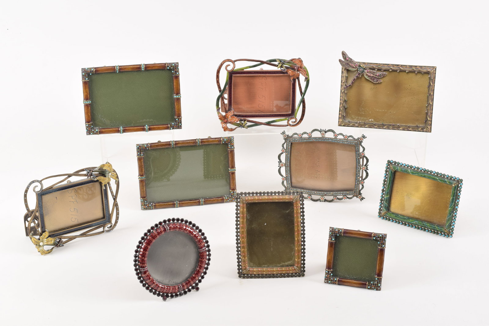 Lot of Jay Strongwater jeweled picture frames. (1 of 9)