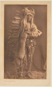 Edward S. Curtis. American 1868-1952. Photogravure, on Van Gelder Paper. "Iron Breast-Piegan". Plate (1 of 5)