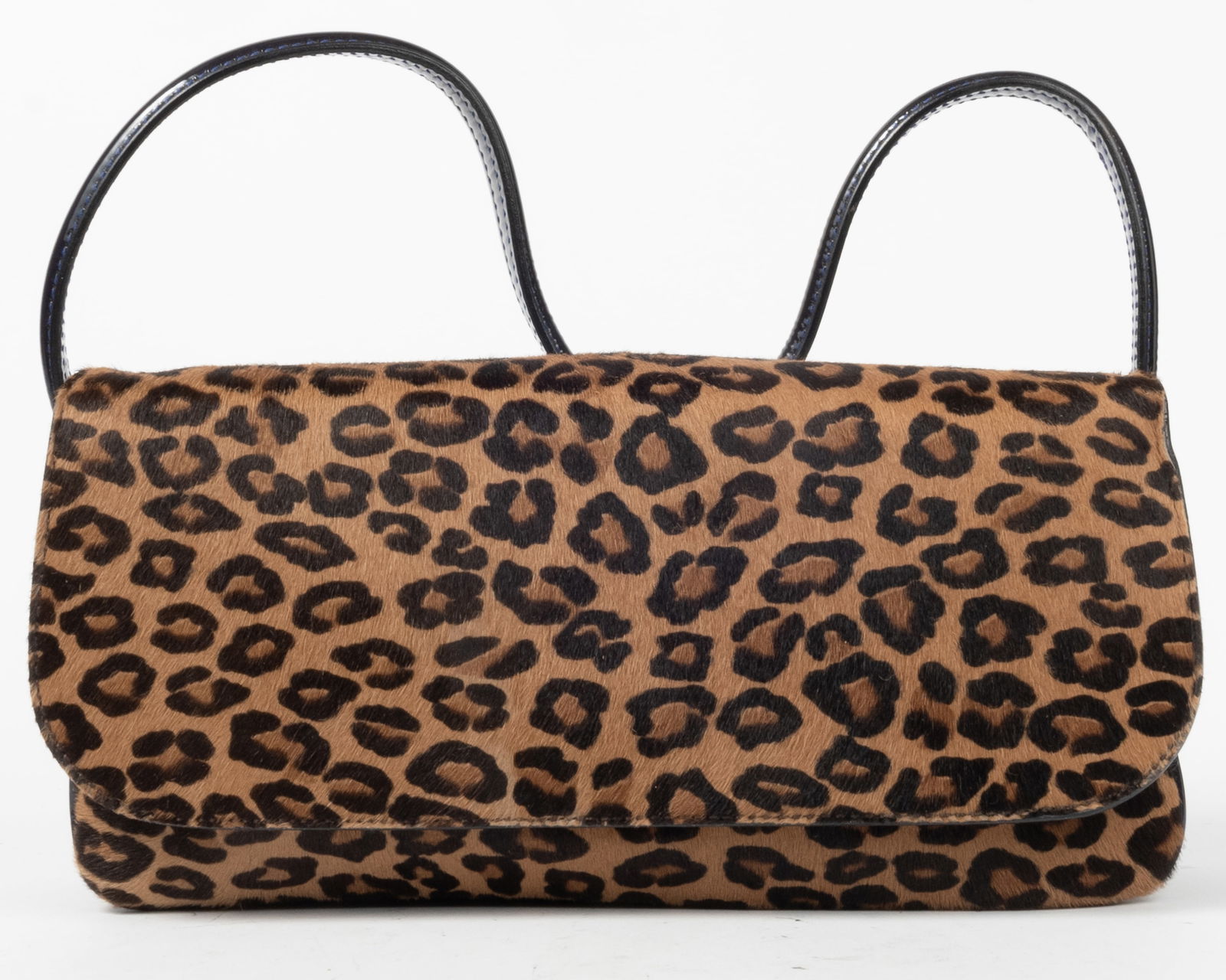 Dolce & Gabbana leopard print pony hair small three section handbag. (1 of 5)