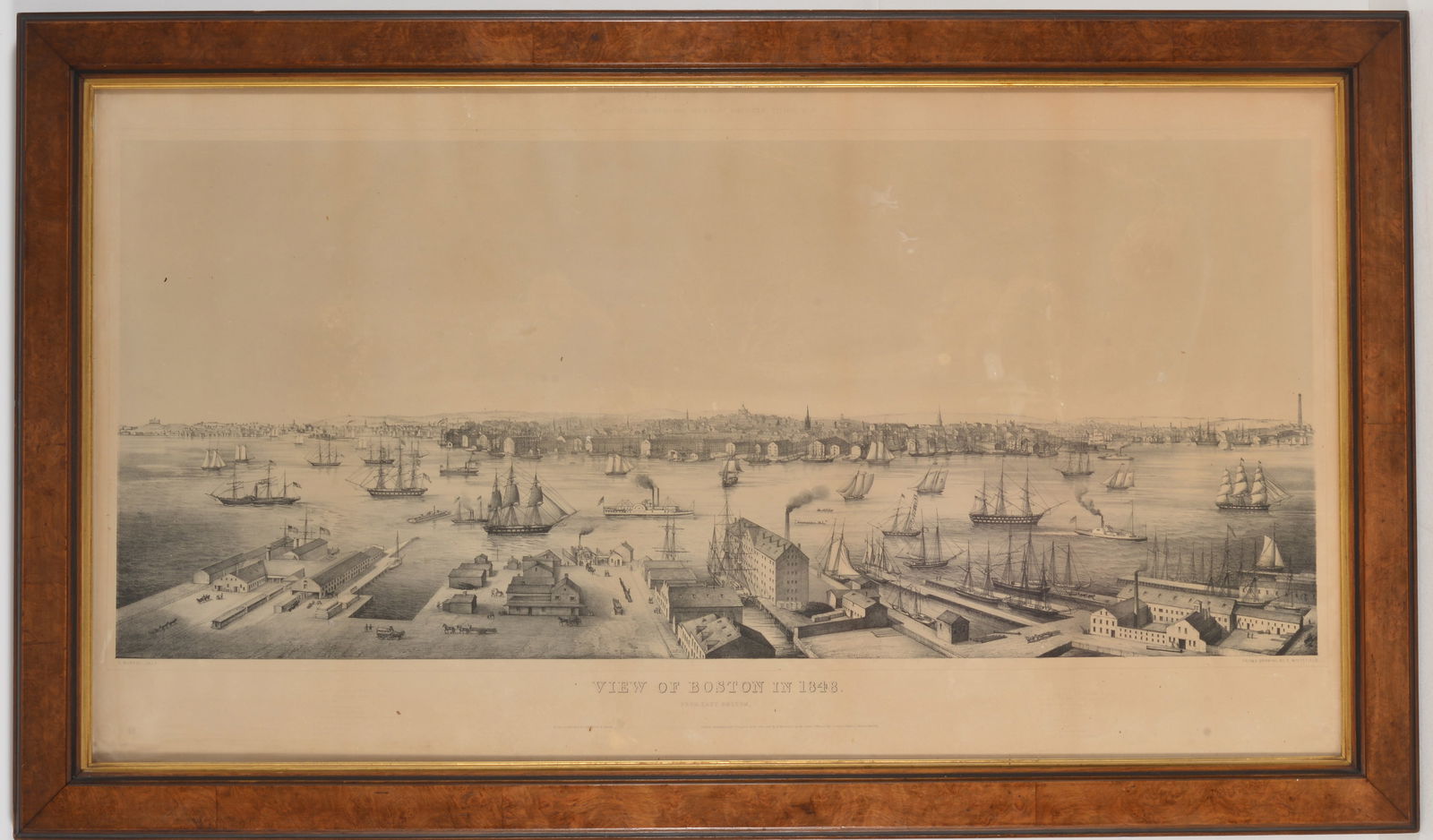 "View of Boston in 1848. From East Boston". Whitefield and Smith, publishers. Lithograph on paper. (1 of 7)
