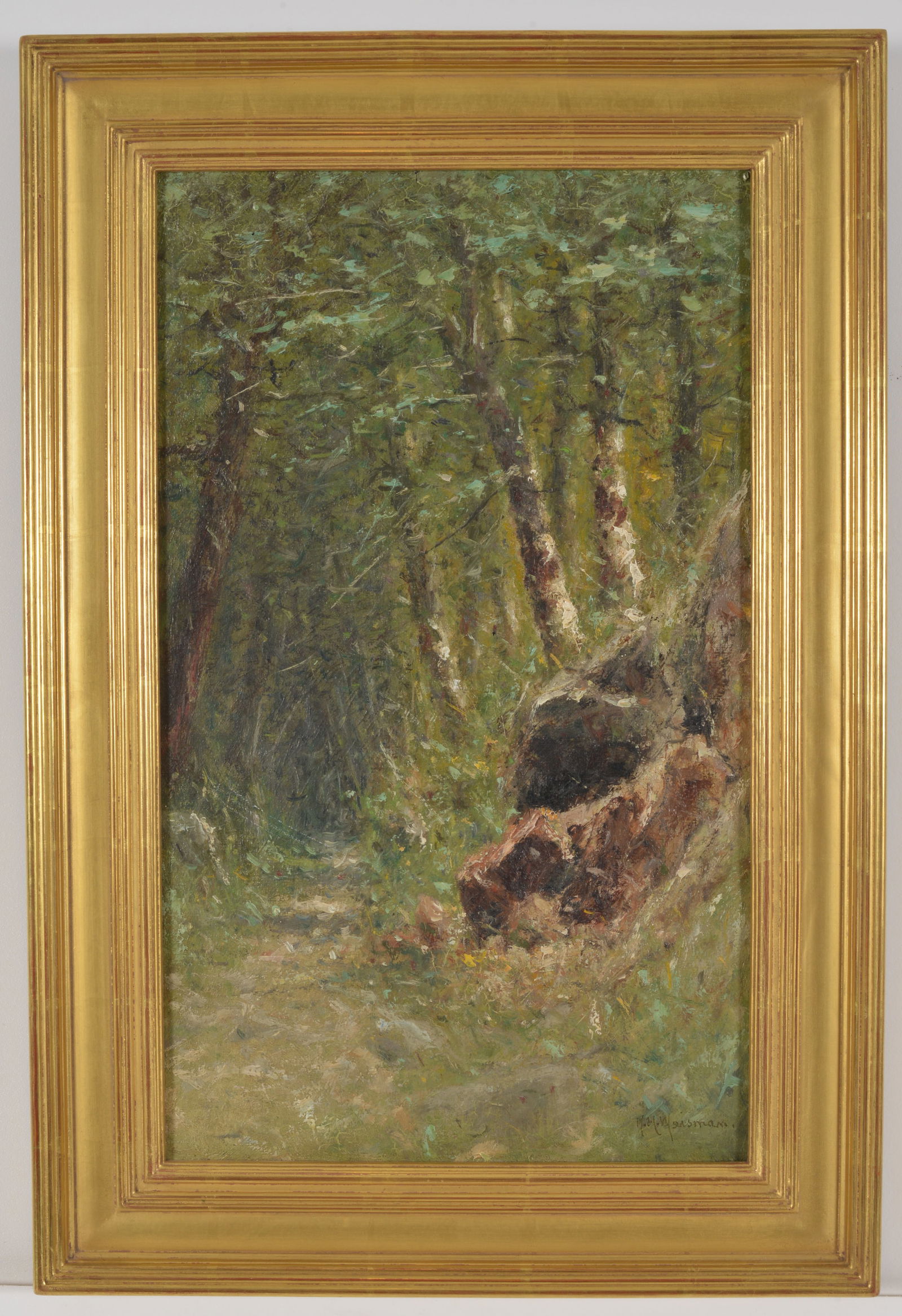 William H. Weisman. New Hampshire forest landscape. Oil on canvas. Framed. Signed lower right. (1 of 7)