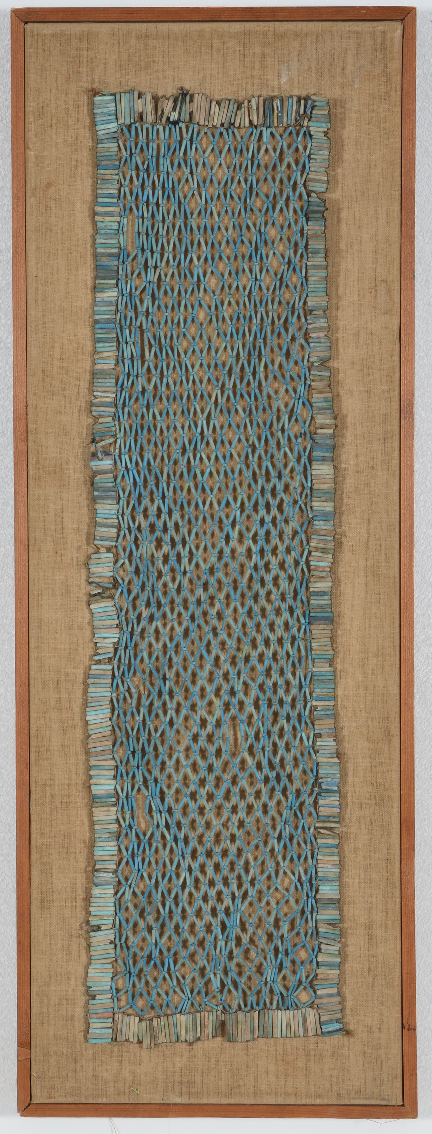 Egyptian antiquities faience beaded collar. Turquoise color. Size of collar: 24.5 x 6.5in. (1 of 7)