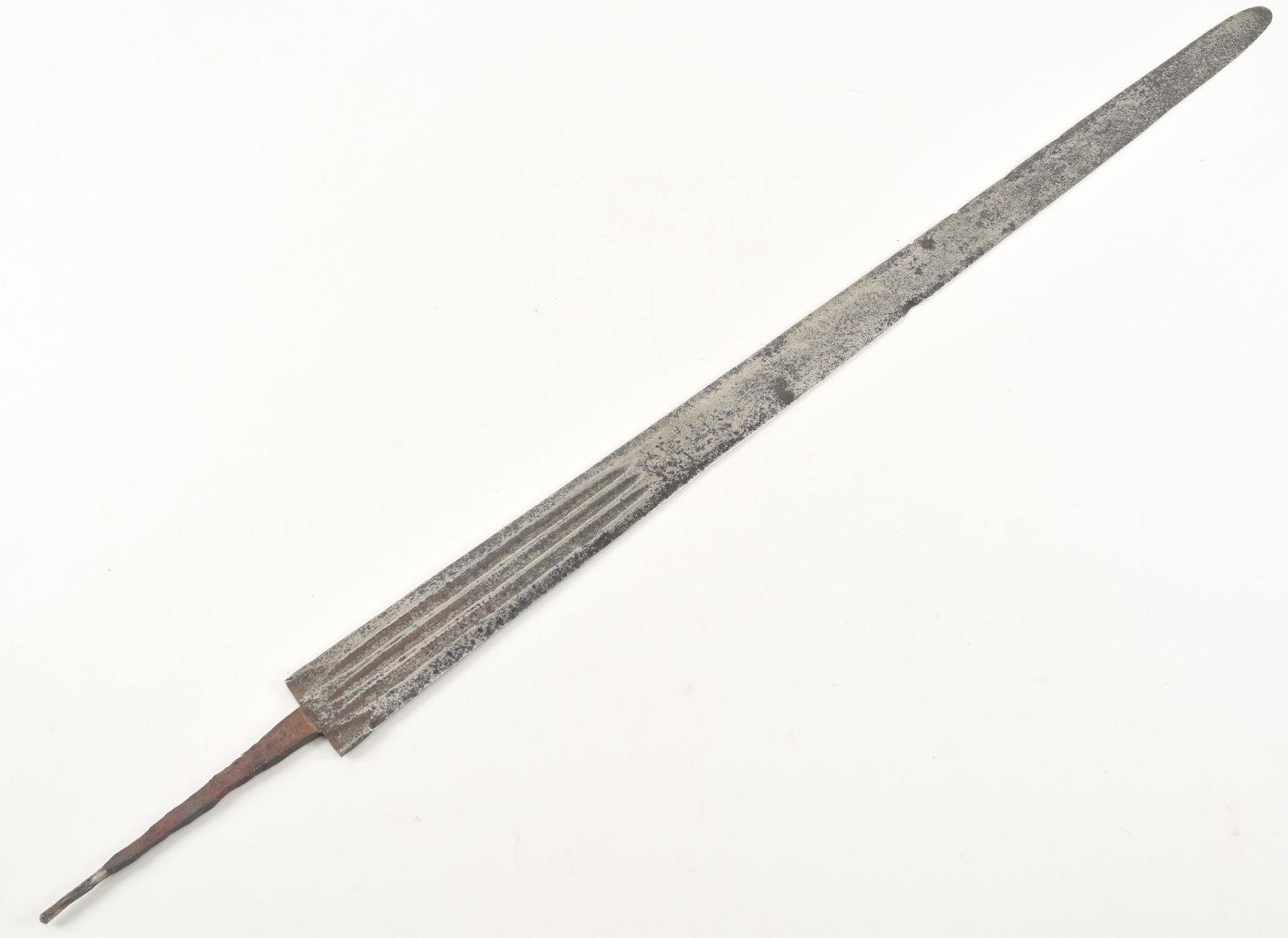 Medieval longsword blade, possibly 16th century German. Triple fuller design with reinforced sides (1 of 10)