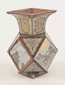 Cloisonne vase. Japan. Meiji period (1868-1912). 12 sided form attributed to Namikawa Sosuke.