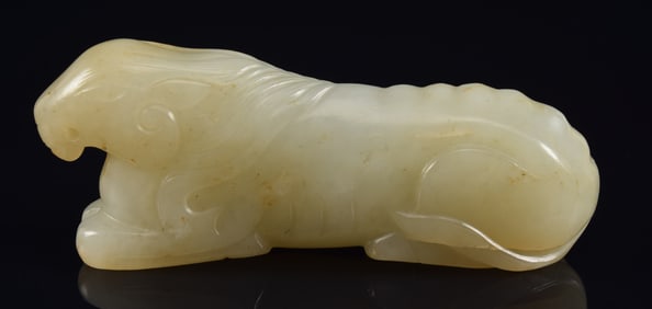 Jade carving. China. 18th century. Figure of a reclining celestial horse. 3.5in.