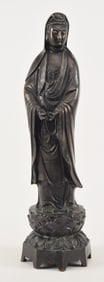 20th century bronze image of Kuan Yin. 24in high.