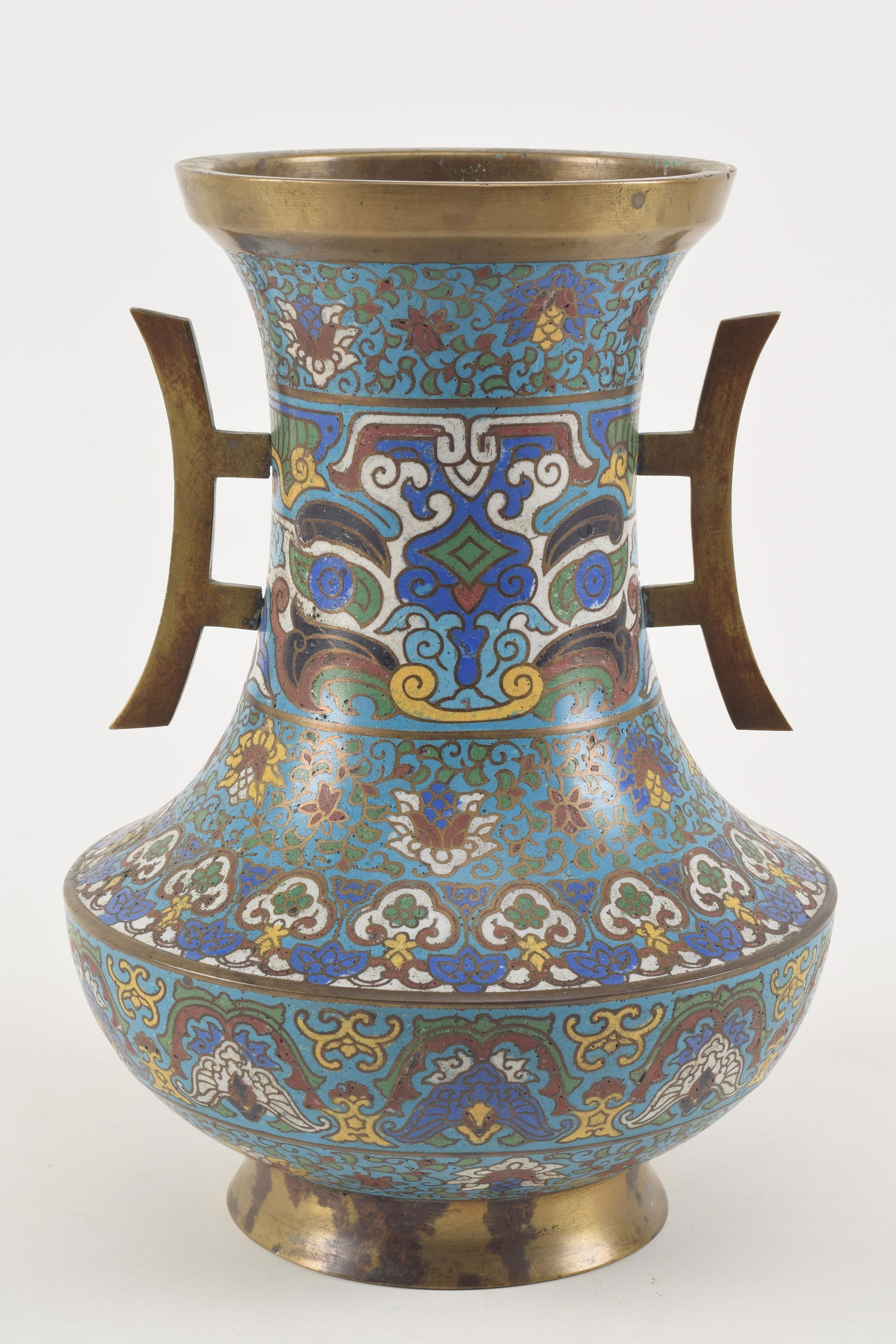 Champleve vase. Japan. Ca. 1930. 14.5in high. (1 of 6)