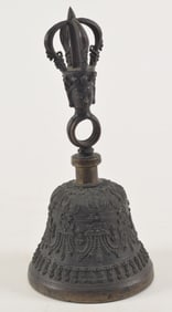 Tantric ritual bell. Tibet. 19th century. 7in.