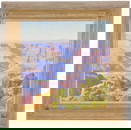 Curt Walters. "Desert View". Grand Canyon landscape. Oil on canvas. Signed lower right. Titled on