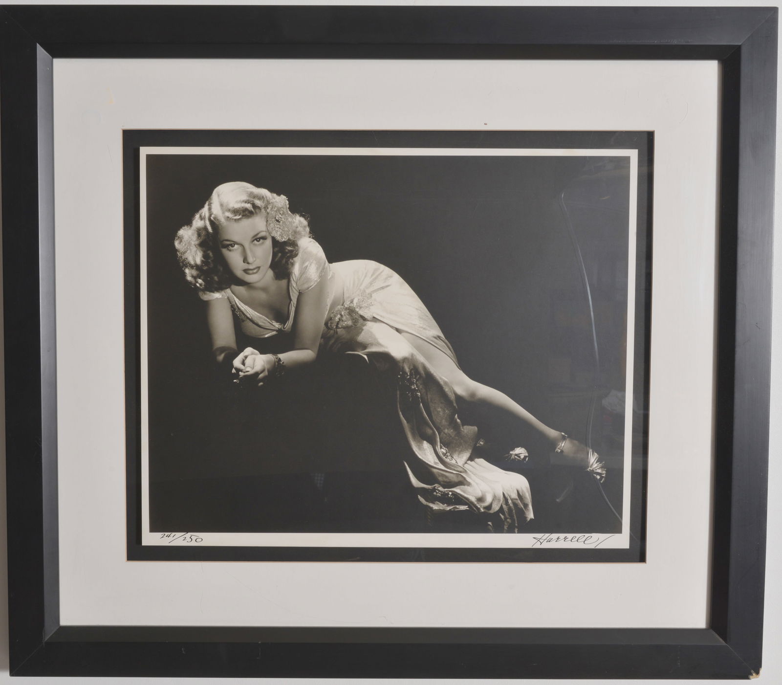 George Hurrell. Ann Sheridan. Original gelatin silver print on paper Signed edition 241/250. Framed.: George Hurrell. Ann Sheridan. Original gelatin silver print on paper Signed edition 241/250. Framed. Image size 16 x 20 in, overall size 27 x 30.75 in