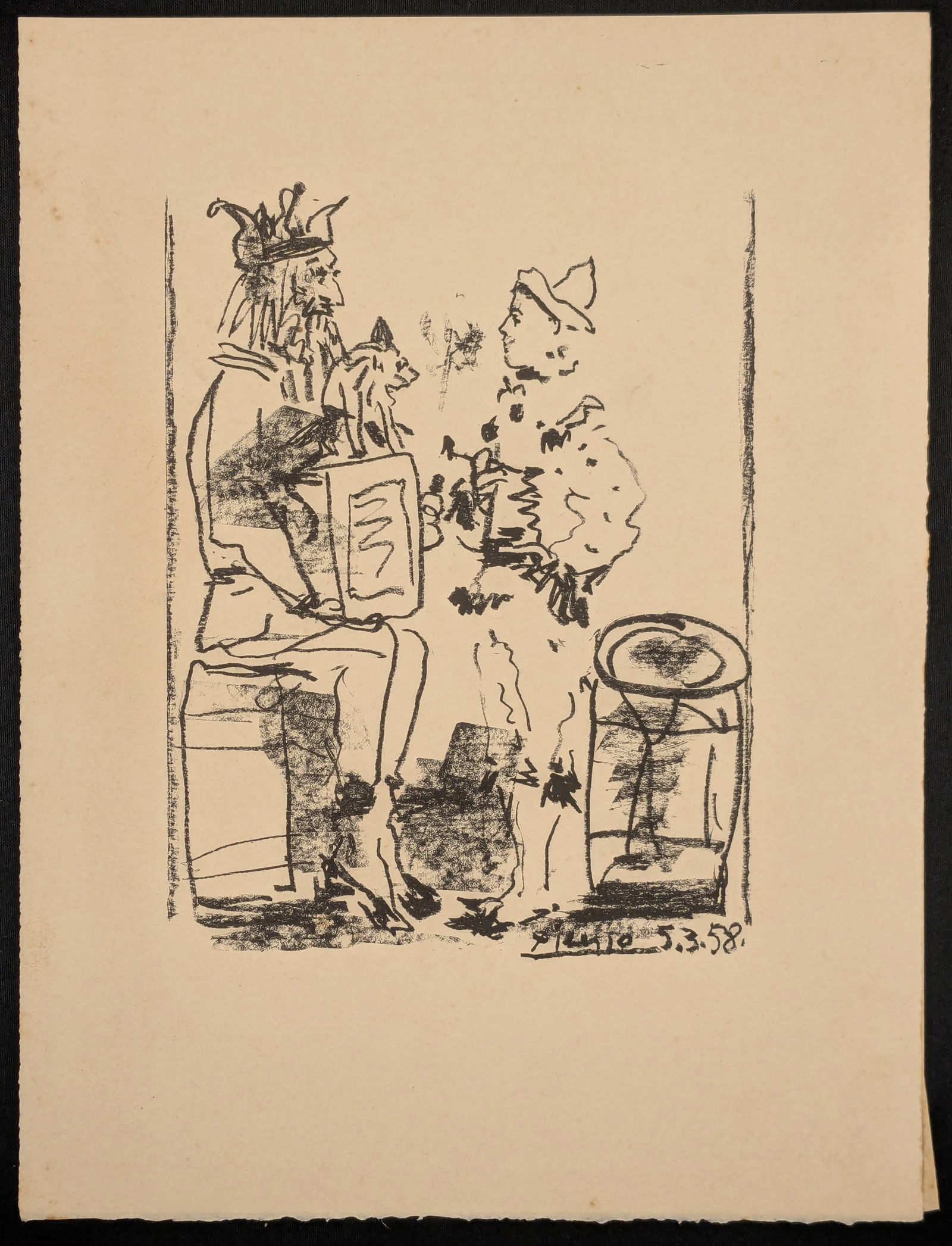 After Pablo Picasso. "Les Saltimbanques". Lithograph from portfolio "Souvenirs d'un Collectionneur". (1 of 3)