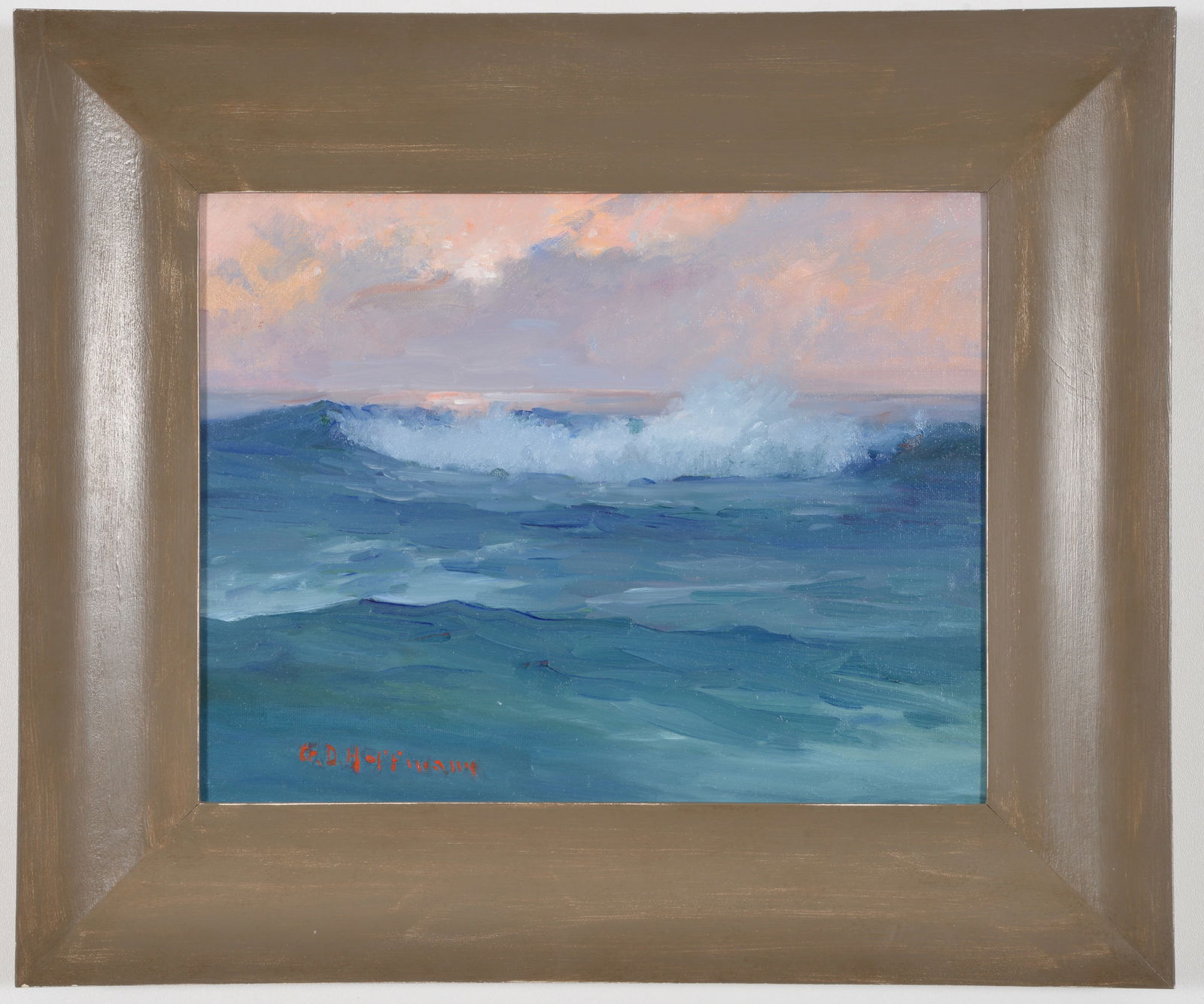 Gary David Hoffmann. Massachusetts. "Summer Swells". Evening coastal landscape. Oil on canvas board. (1 of 6)