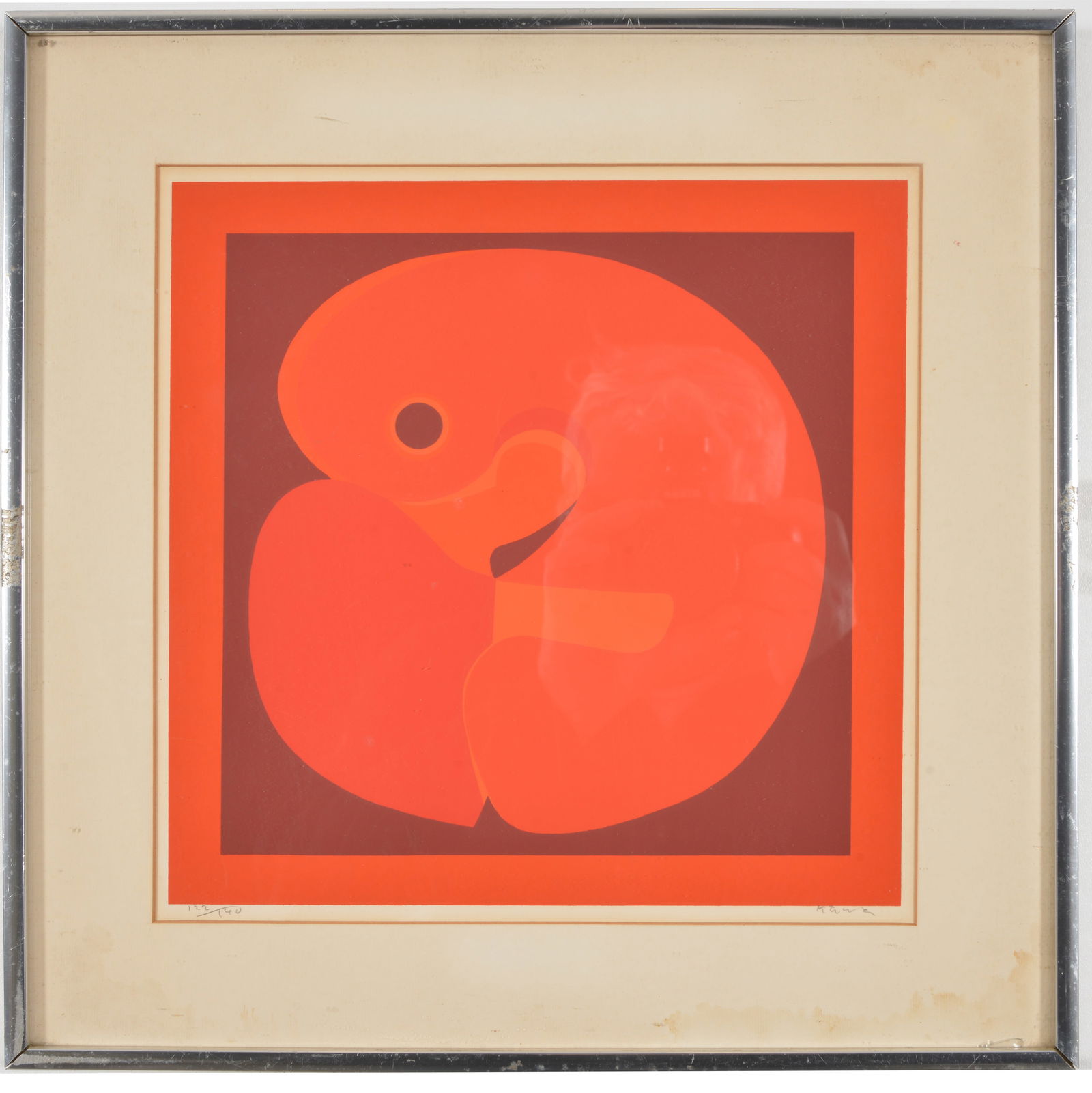 Takeshi Kawashima Serigraph, late 1960's Signed and edition in pencil 122/140. Framed and matted. (1 of 6)